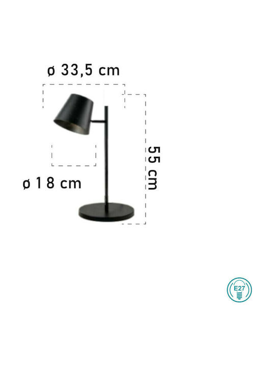 Fan Europe Colt-L1 Μεταλλικό Πορτατίφ για Ντουί E27 με Γκρι Καπέλο και Βάση