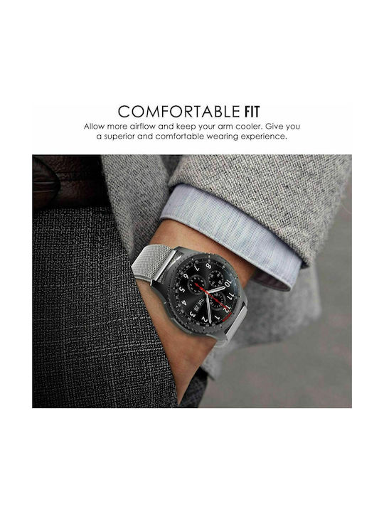 Tech Protect Milanese Curea Oțel inoxidabil Gri (Galaxy Watch 42mm - Ceas Galaxy 42mm)