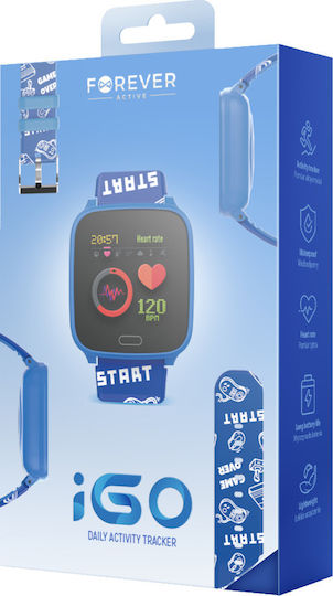 Forever JW-100 Smartwatch mit Pulsmesser (Blau)