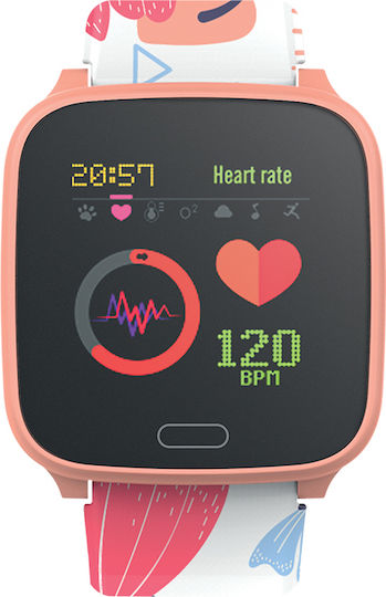Forever JW-100 Smartwatch με Παλμογράφο (Πορτοκαλί)