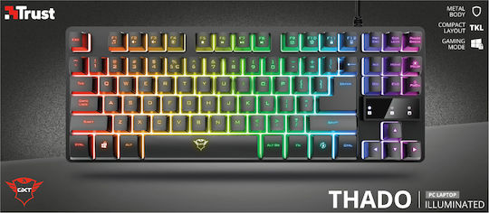 Trust GXT 833 Thado Gaming Keyboard Tenkeyless with RGB Lighting English US