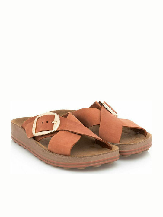 Misty S317 Leather Women's Flat Sandals Anatomic Aragosta
