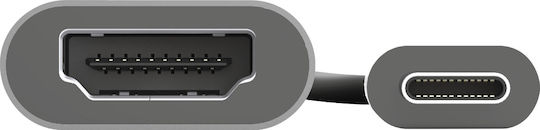 Trust Dalyx Convertor USB-C masculin în HDMI feminin Gri 1buc