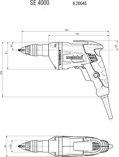 Metabo SE4000 Drywall Screwdriver Electric 600W