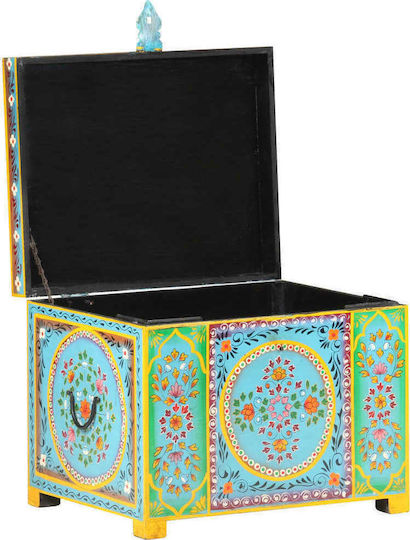 vidaXL Cufăr Din Lemn 50x40x40cm Multicolor vidaXL Cufăr Din Lemn 50x40x40cm Multicolor