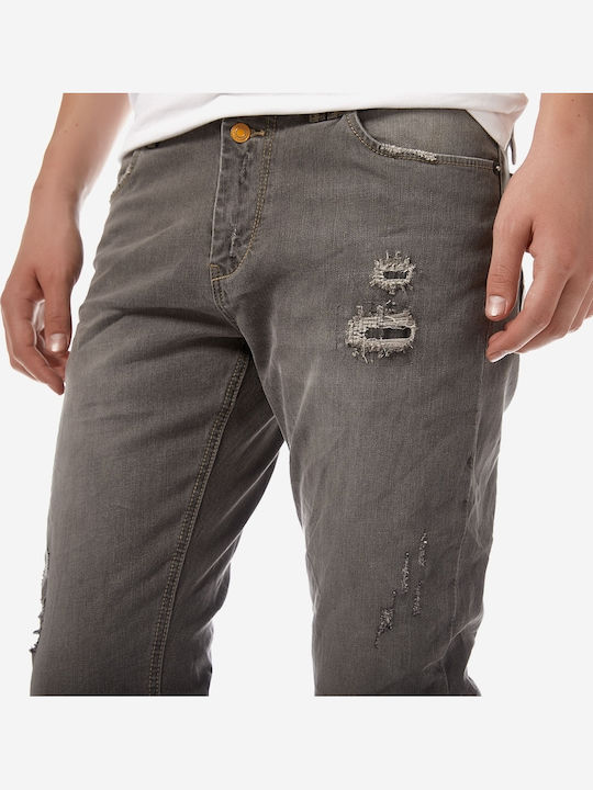 Herren Jeanshose Elastisch mit Slim Passform Gray