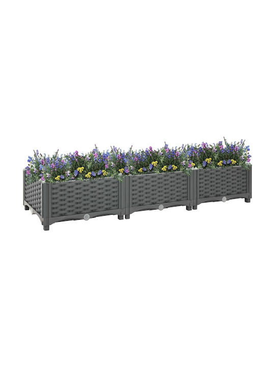 vidaXL Planter Box 40x23cm in Gray Color 310399