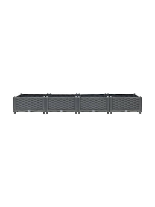vidaXL Planter Box Plastic Gray 40x40x23cm.