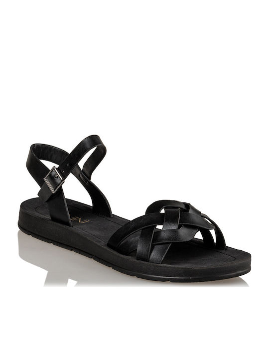 Venini Women's Flat Sandals in Black Color S14-13108-34