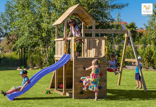 Fungoo Fungoo Wooden Playground Tower Carol with Climbing Surface Multicolour for 3+ Years