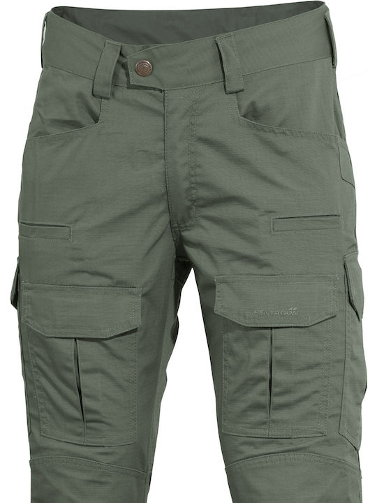 Pentagon Lycos Combat Hunting Pants Camo Green in Green color