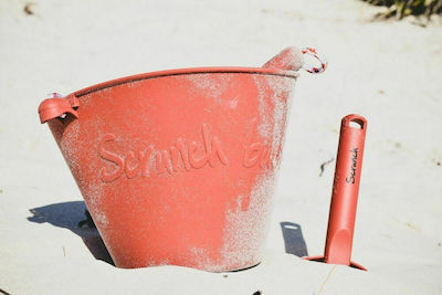 Scrunch Κουβαδάκι Παραλίας από Σιλικόνη σε Κόκκινο Χρώμα