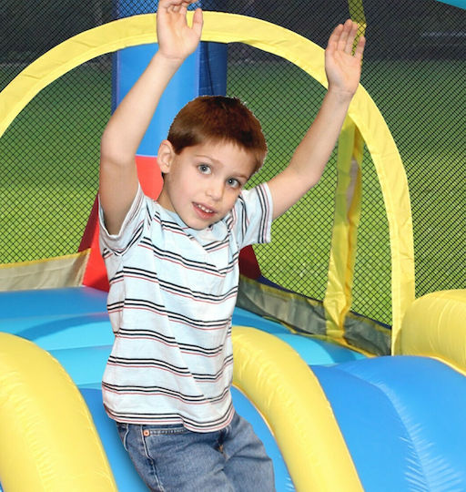Happy Hop Inflatable Castle with Trampoline and Slide for Ages 3+