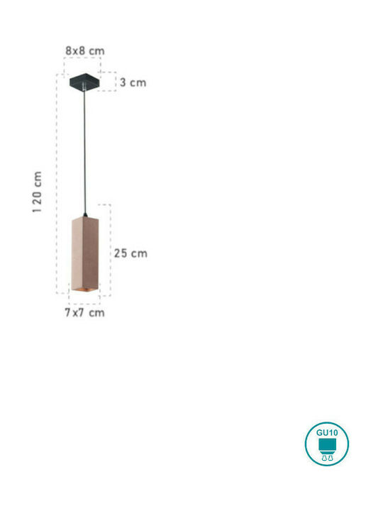 Fan Europe KRUK-Q-S1 Lustră O singură lumină pentru Soclu GU10 Bej I-KRUK-Q-S1 MAT