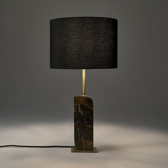 La Redoute Interieurs Keramik Vintage Tischlampe für E27 Fassung mit Schwarzem Hut und Basis