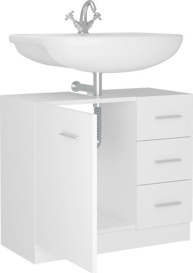vidaXL Шкаф без Мивка Д63xШ30xВ54см Бял