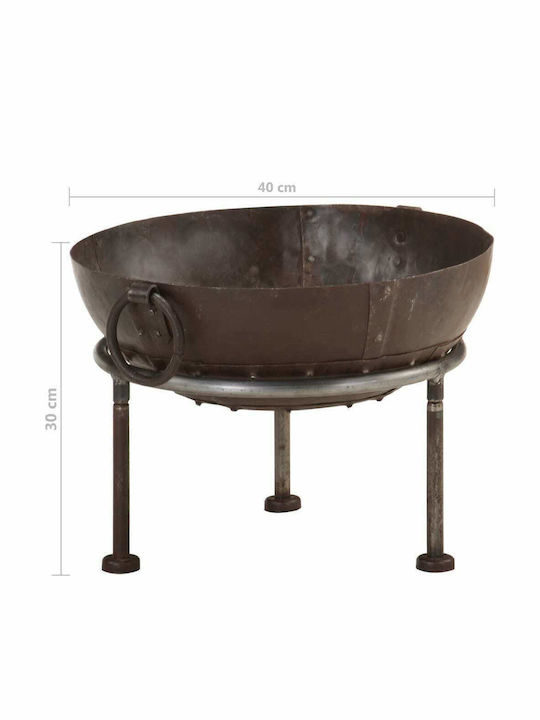 vidaXL Firepit Brown 40x40x30cm