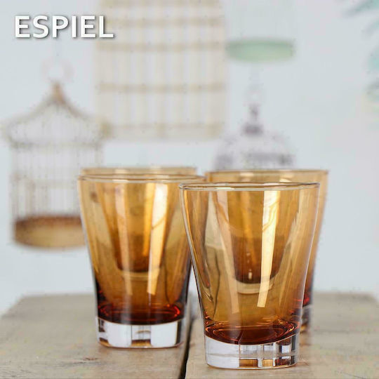 Espiel Honey Σετ Ποτήρια από Γυαλί Μελί 2τμχ