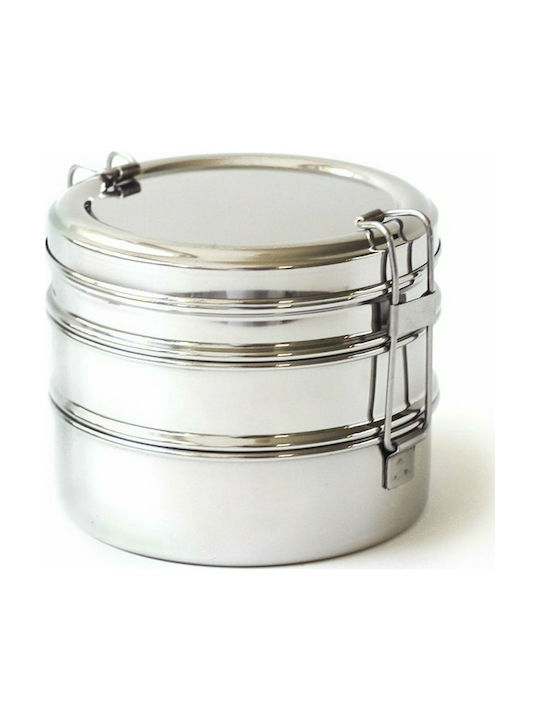 Ecolunchbox Tri Bento Δοχείο Φαγητού Inox Ασημί 1.1lt