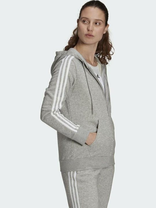 Essentials Damen Sweatshirtjacke Kapuzen Medium Grey Heather