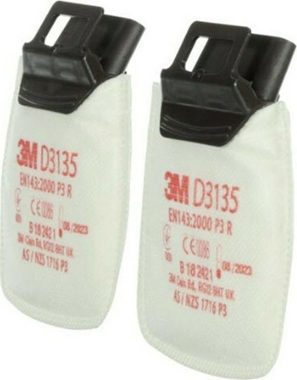 3M Secure Click D3125 Φίλτρα Μάσκας 2τμχ P3