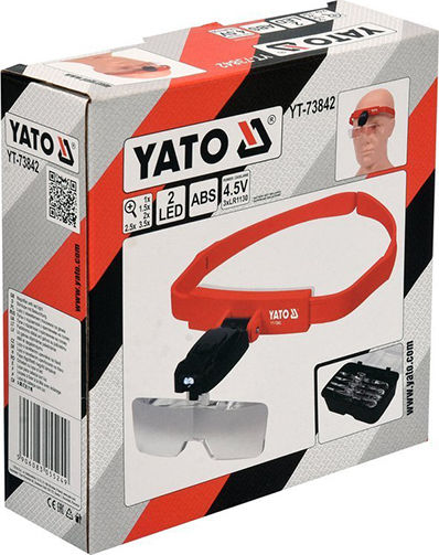 Yato Vergrößerungsgläser für die Arbeit mit klaren Linsen und LED-Licht 1Stück