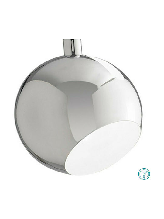 Fan Europe Narciso-S30 Pendant Light Single-Light for Socket E27 Silver I-NARCISO-S30