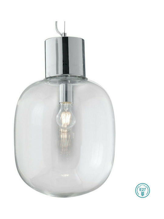 Fan Europe Fellini-S30 Pendant Light Single-Light for Socket E27 Silver I-FELLINI-S30