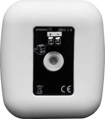 Work Passive On-wall Speakers 50W NEO 3 (Pair) 9.5x8.5x10cm in White Color