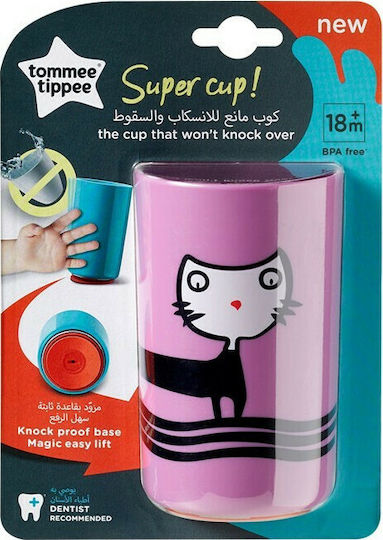 Tommee Tippee Παιδικό Ποτηράκι "No Knock" από Πλαστικό Μωβ 190ml για 18m+
