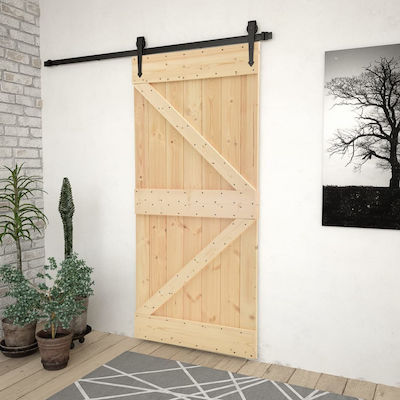 Sliding Wooden Interior Door W80xH210cm 3057485