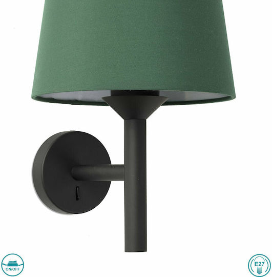 Faro Barcelona Savoy Classic Lamp Wall with Socket E27 Green 23cm