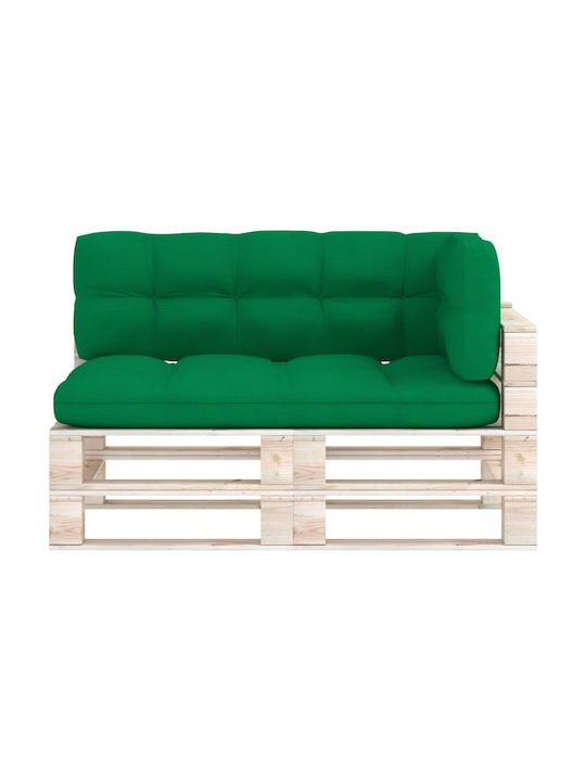 vidaXL Pallet Sofa Cushion Green 3pcs