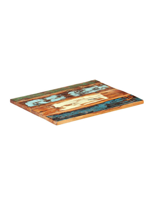 vidaXL Rectangular Table Surface made of Solid Wood in Multicolour Color 90x70cm 286061 1pcs