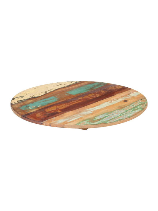 vidaXL Round Table Surface made of Solid Wood in Multicolour Color 40x40cm 286031 1pcs