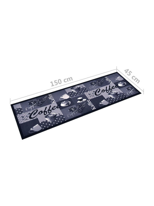 vidaXL Coffee Kitchen Anti-Slip Mat Μπλε 45x150cm