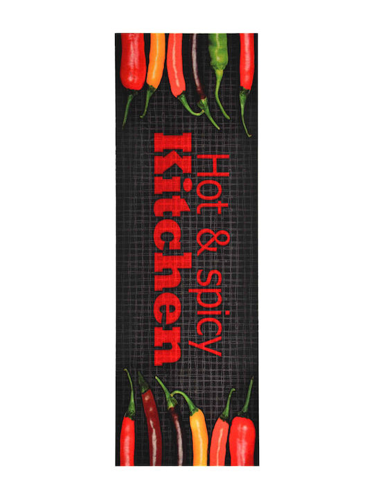 vidaXL Hot&Spicy Kitchen Mat Runner with Anti-slip Underlay Red 60x300εκ.