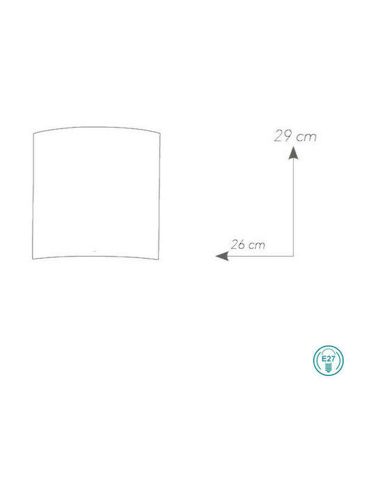 Fan Europe Concept-AP26 Modern Lamp Wall with Socket E27 White 26x26cm