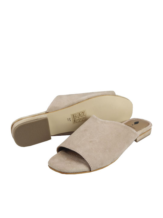 Act JK1434 Flat Mules Beige