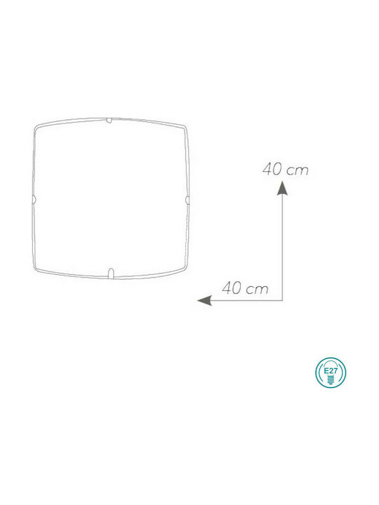 Fan Europe Concept-PL40 Ceiling Mount Light 40cm White with Socket E27