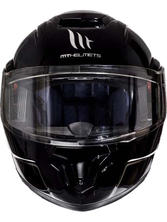 MT Atom SV Black Motorcycle Helmet Flip-Up ECE 22.05 1750gr with Sun Visor