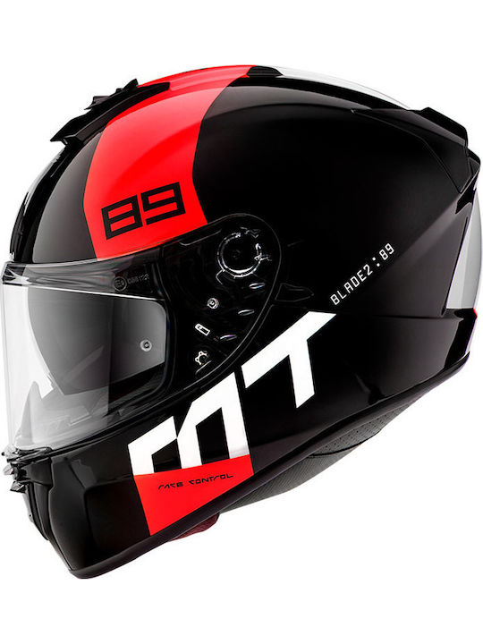 MT Blade 2 SV 89 B5 Gloss Pearl Red Motorradhelm Volles Gesicht DOT / ECE 22.05 1550gr MTH000KRA346