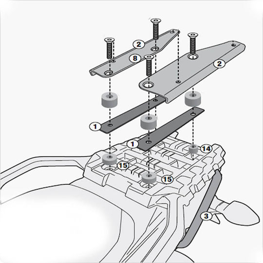 Givi Rack for Yamaha SR Suzuki V-Strom 1000 2014-2016