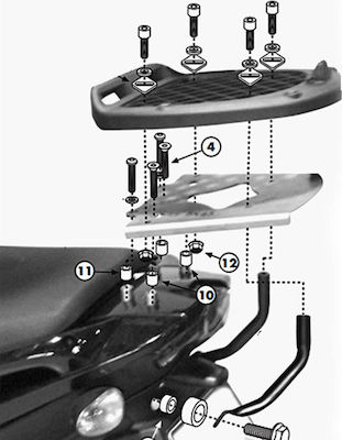 Givi Gehäuse-Halterungen für Gilera Läufer Gilera Runner 125-200 2007