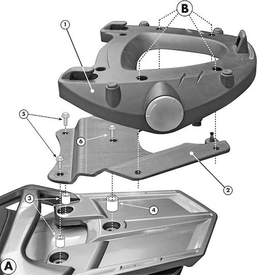 Givi Monokey Case Mounts for Yamaha FJR 1300