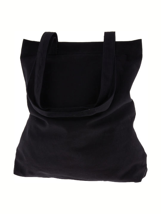 Superdry Elsie Canvas Graphic Tote Βαμβακερή Τσάντα για Ψώνια σε Μαύρο χρώμα
