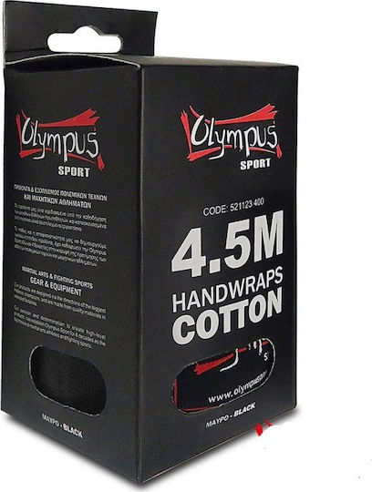 Olympus Sport Martial Arts Hand Wrap 4.5m Black 521113