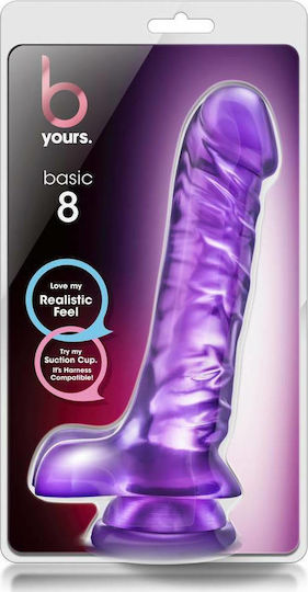 B Yours Basic Realistisches Dildo mit Hoden und Saugnapf Purple 23cm