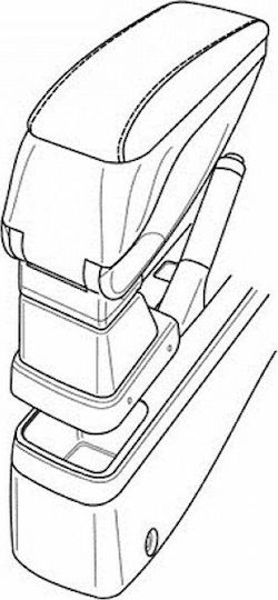 Lampa Car Armrest Mount for Hyundai Getz Opel Agila Renault Grand Modus 02/08 Black