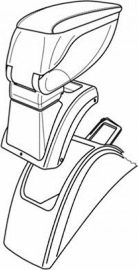 Lampa Car Armrest Mount for Renault Megane 2002-2008 III Black
